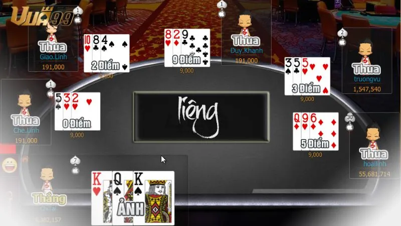 Bí kíp chiến thắng trong từng ván Liêng Vua99